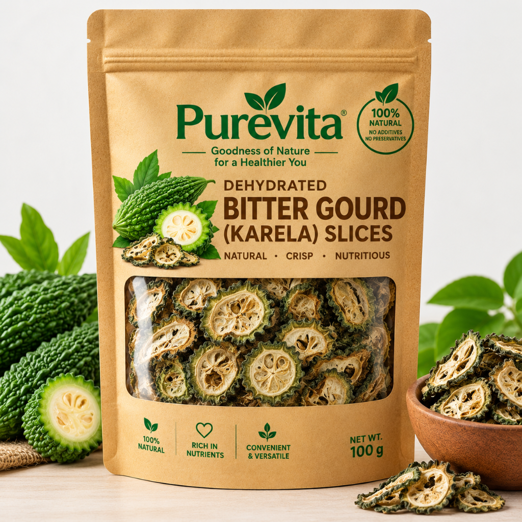 Purevita Dehydrated Bitter Gourd (Karela) Slices 100 g