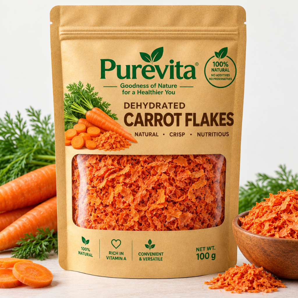 Purevita Dehydrated Carrot Flakes 100 g