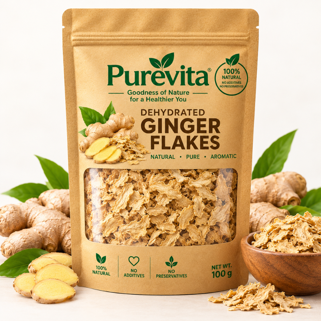 Purevita Dehydrated Ginger Flakes 100 g