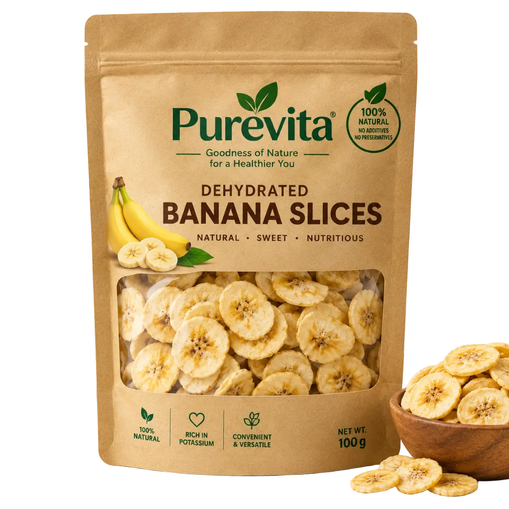 Purevita Dehydrated Banana Slices 100 g