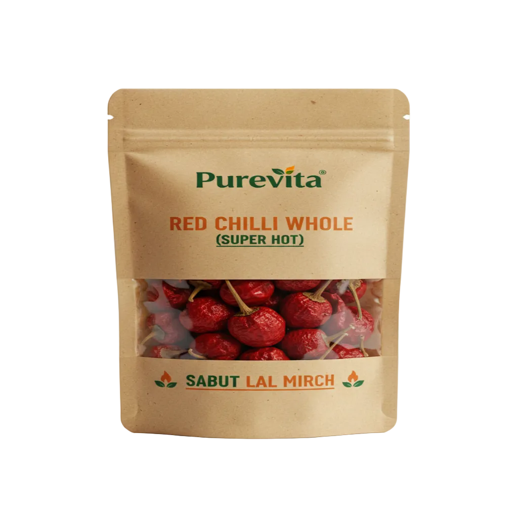 Purevita Red Chilli Whole (Sabut Lal Mirch) Super Hot 250 g