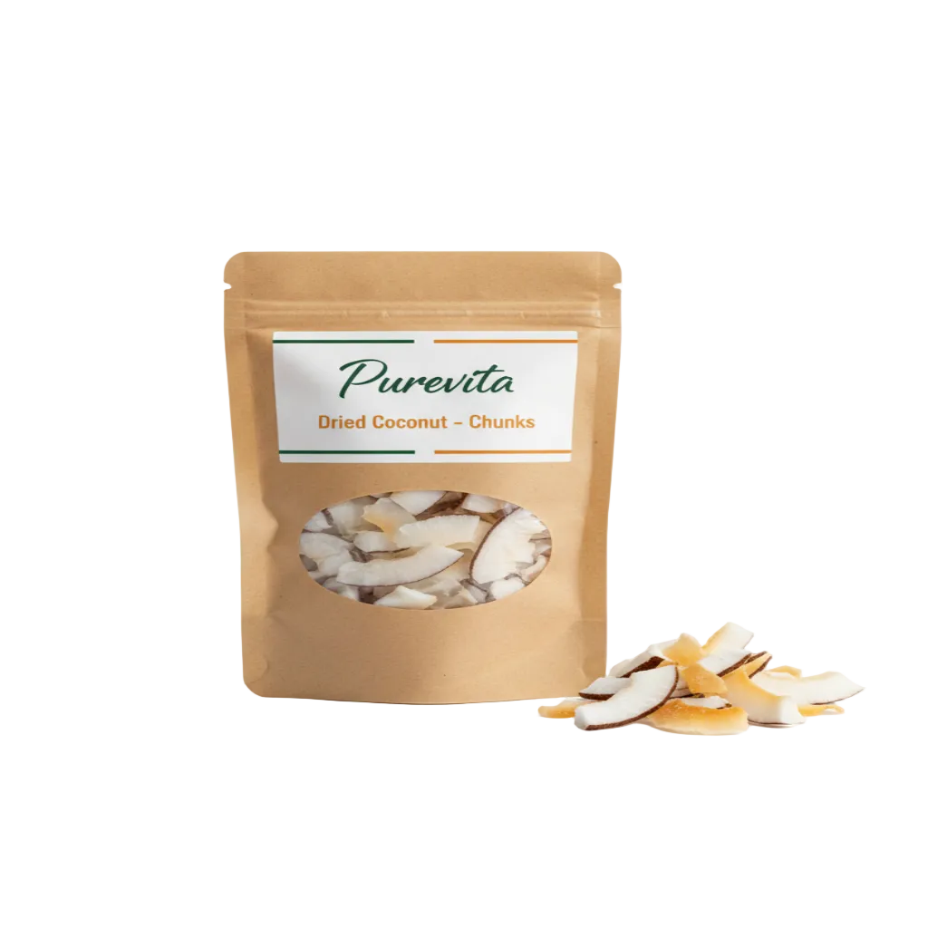 Purevita Dried Coconut (Dry Coconut) – Chunks 100 g