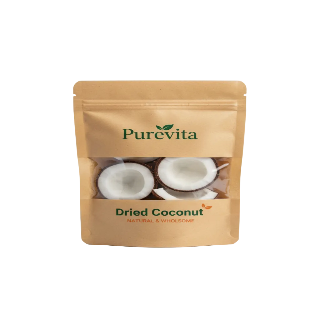 Purevita Dried Coconut (Dry Coconut) Half Cut 100 g