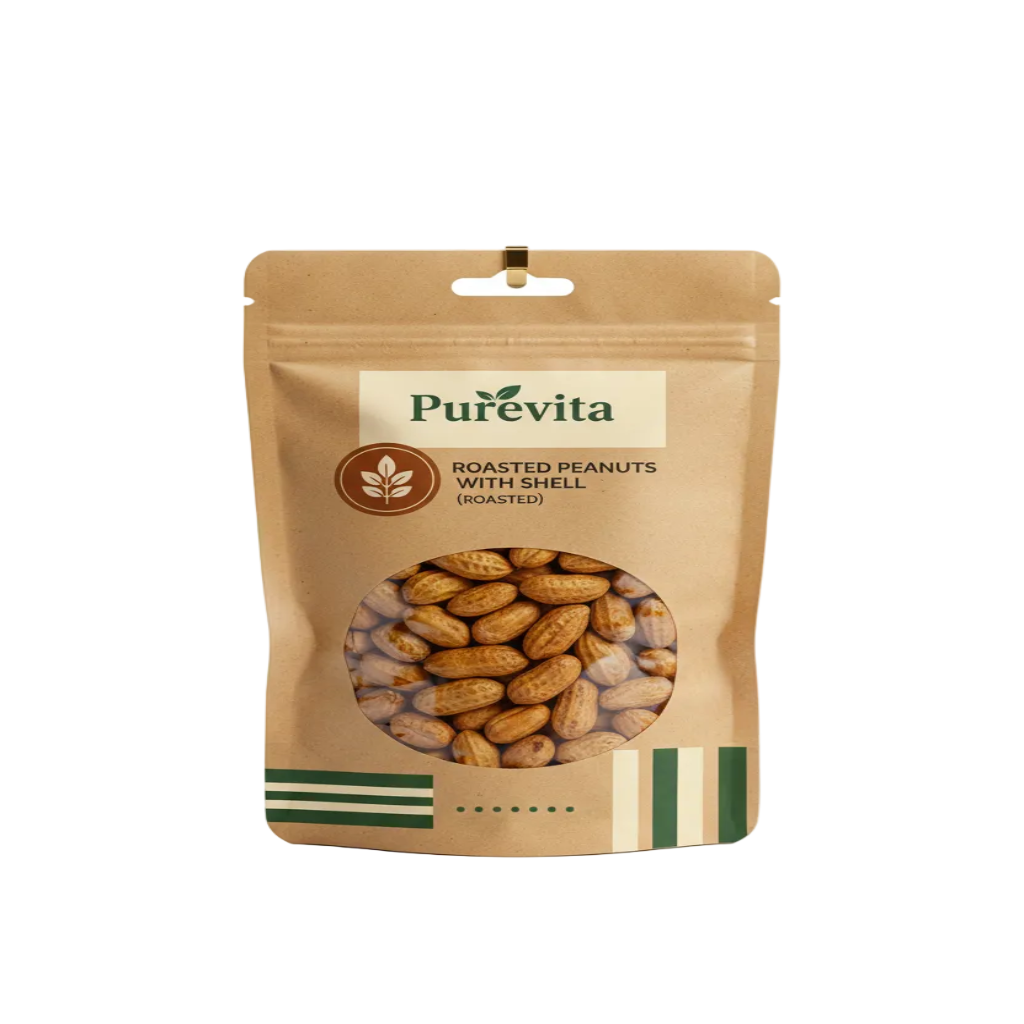 Purevita Raw Peanuts with Shell (Roasted) 1 kg