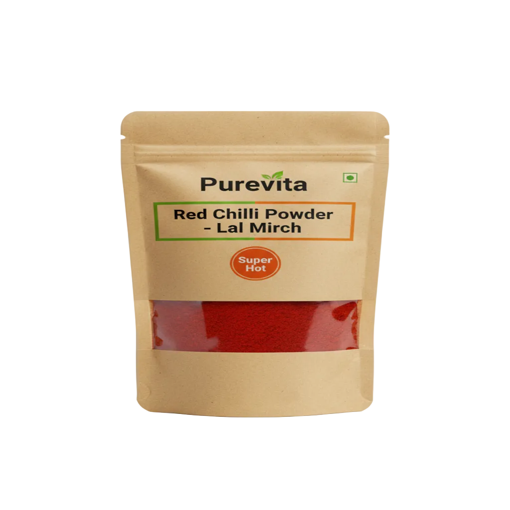 Purevita Red Chili Powder (Lal Mirch) Super Hot 500 g
